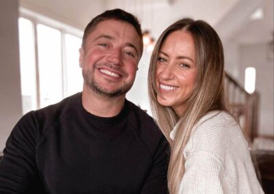 Fallon and her husband.