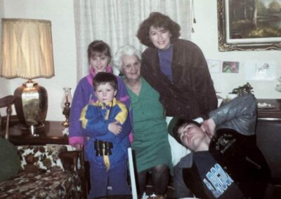 Clinton, Fallon, Sherry and Carson with their Grandma.
