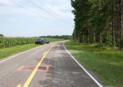 Where Stephen’s body is found in the road.