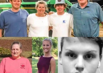 Top: The Murdaugh family. Bottom from left to right: Gloria Satterfield, Mallory Beach, and Stephen Smith.