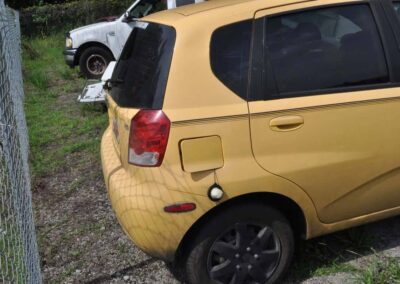 Stephen’s vehicle with the gas cap unscrewed.