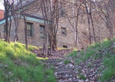 The trail behind Lewiston Civic Theater.