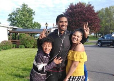 The Olson siblings. From left to right: Christion, Chris Jr. and Chryssie.