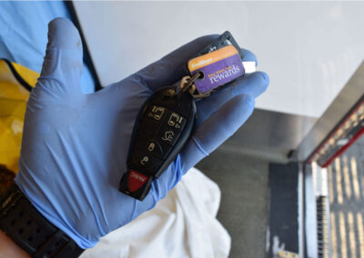 The van’s keys that were found in Gwen’s pocket.