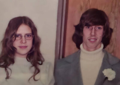 Linda and Don at their wedding in February 1975.