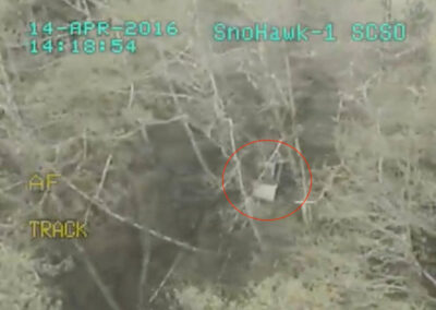 Patrick’s Land Rover on the SnoHawk 1 footage.