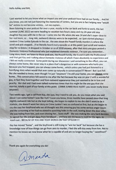 The letter for The Good October 2023.