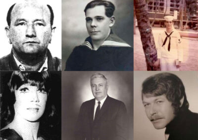 The Doodler victims. From top left to right: Gerald Cavanaugh, Harald Gullberg, Frederick Capin, Joseph “Jae” Stephens, Warren Andrews, Claus Christmann.