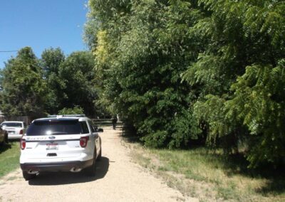 Police responding to Mike Bullinger’s home in Caldwell, Idaho.