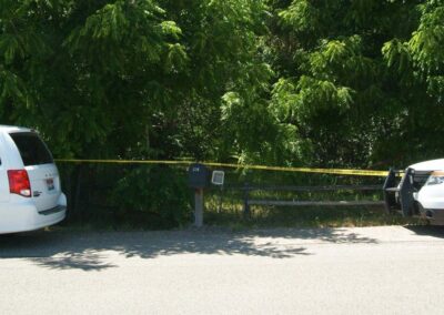 Police responding to Mike Bullinger’s home in Caldwell, Idaho.