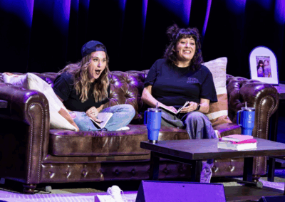 Ashley Flowers and Brit Prawat on stage at  Radio City Music Hall