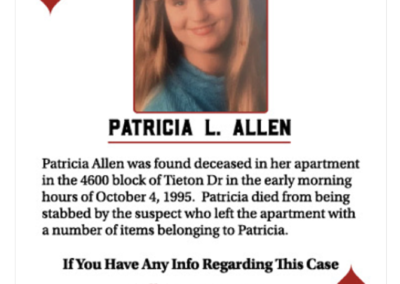 Patricia “Patty” Allen’s cold case playing card
